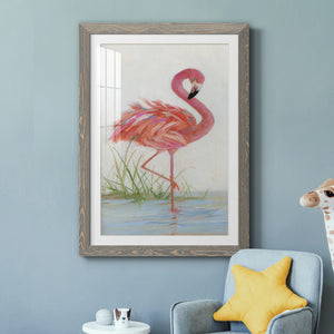 Flamingo I - Barnwood Framed Art Print