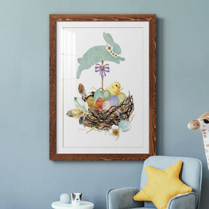 Bunny Hop - Barnwood Framed Art Print