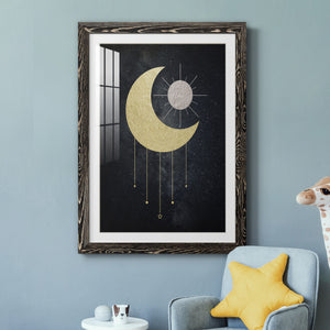 Jeweled Moon - Premium Framed Print - Distressed Barnwood Frame - Ready to Hang