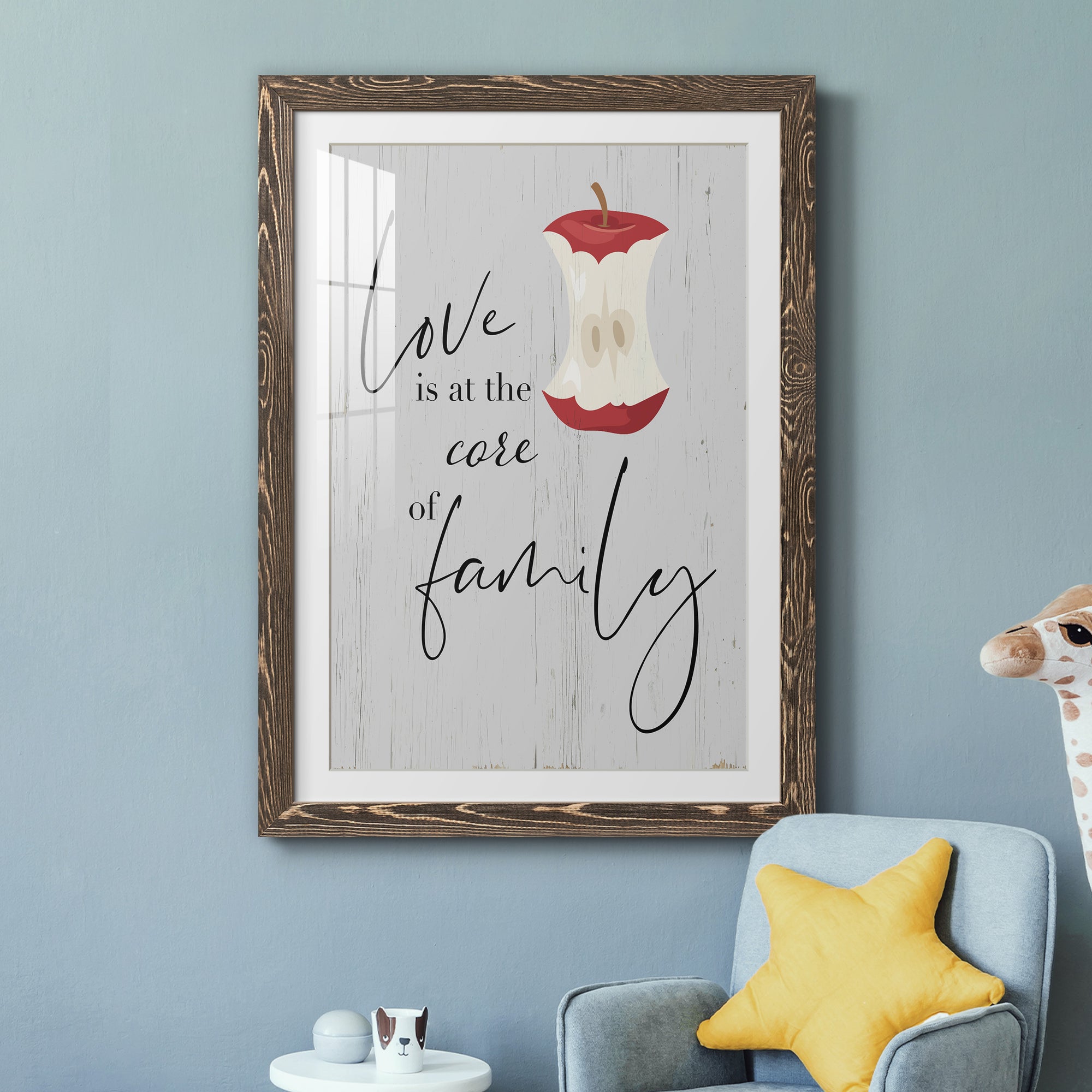 Core of Family - Premium Framed Print - Distressed Barnwood Frame - Ready to Hang