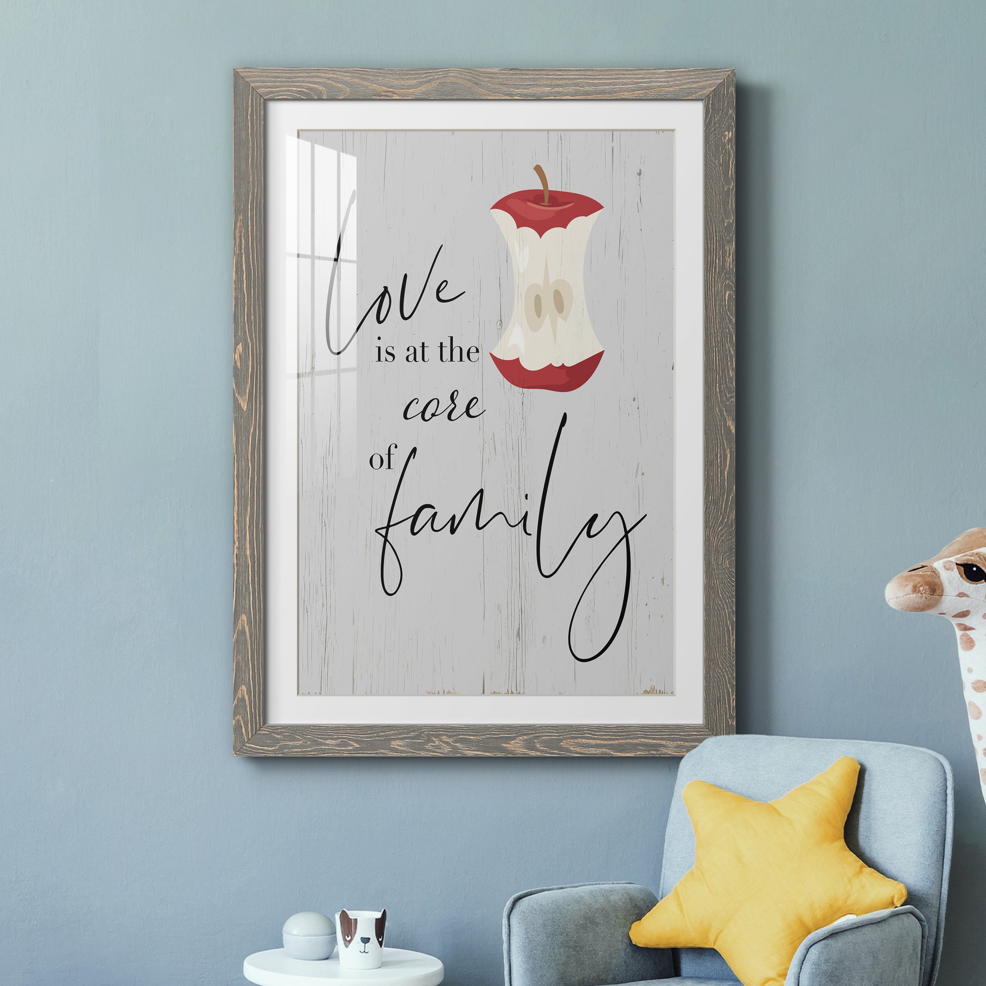 Core of Family - Premium Framed Print - Distressed Barnwood Frame - Ready to Hang