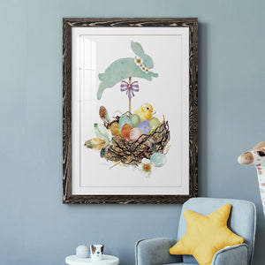 Bunny Hop - Barnwood Framed Art Print
