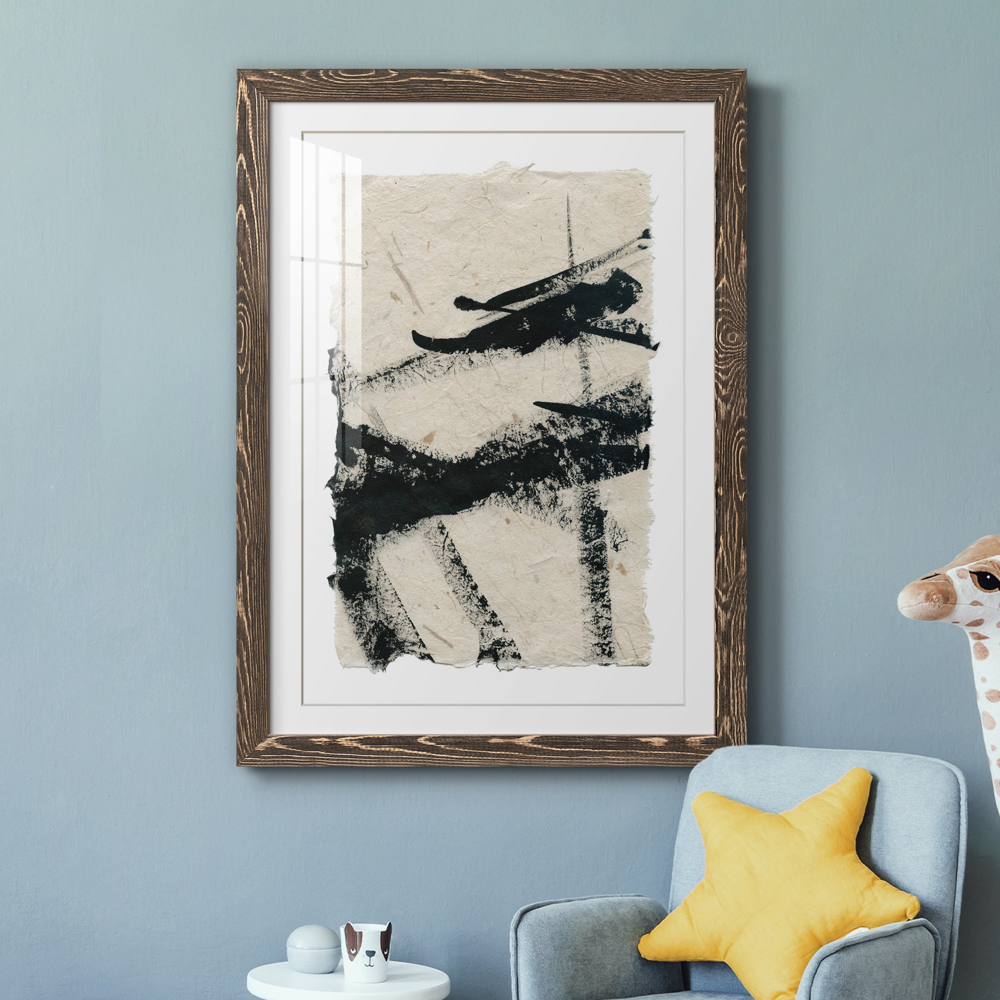 Lines Crossed II - Premium Framed Print - Distressed Barnwood Frame - Ready to Hang