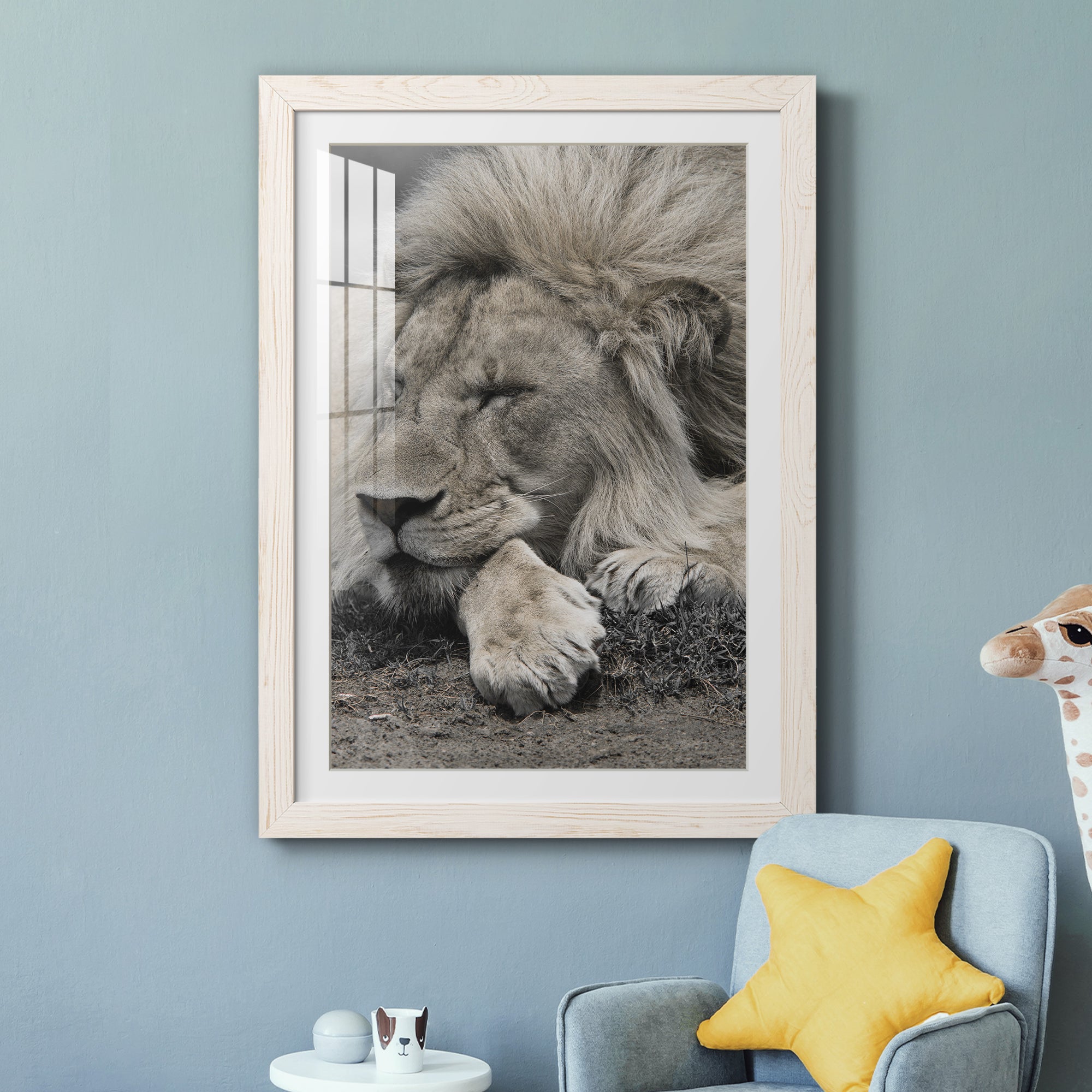 Sleepy Afternoon in Masai Mara - Barnwood Framed Art Print