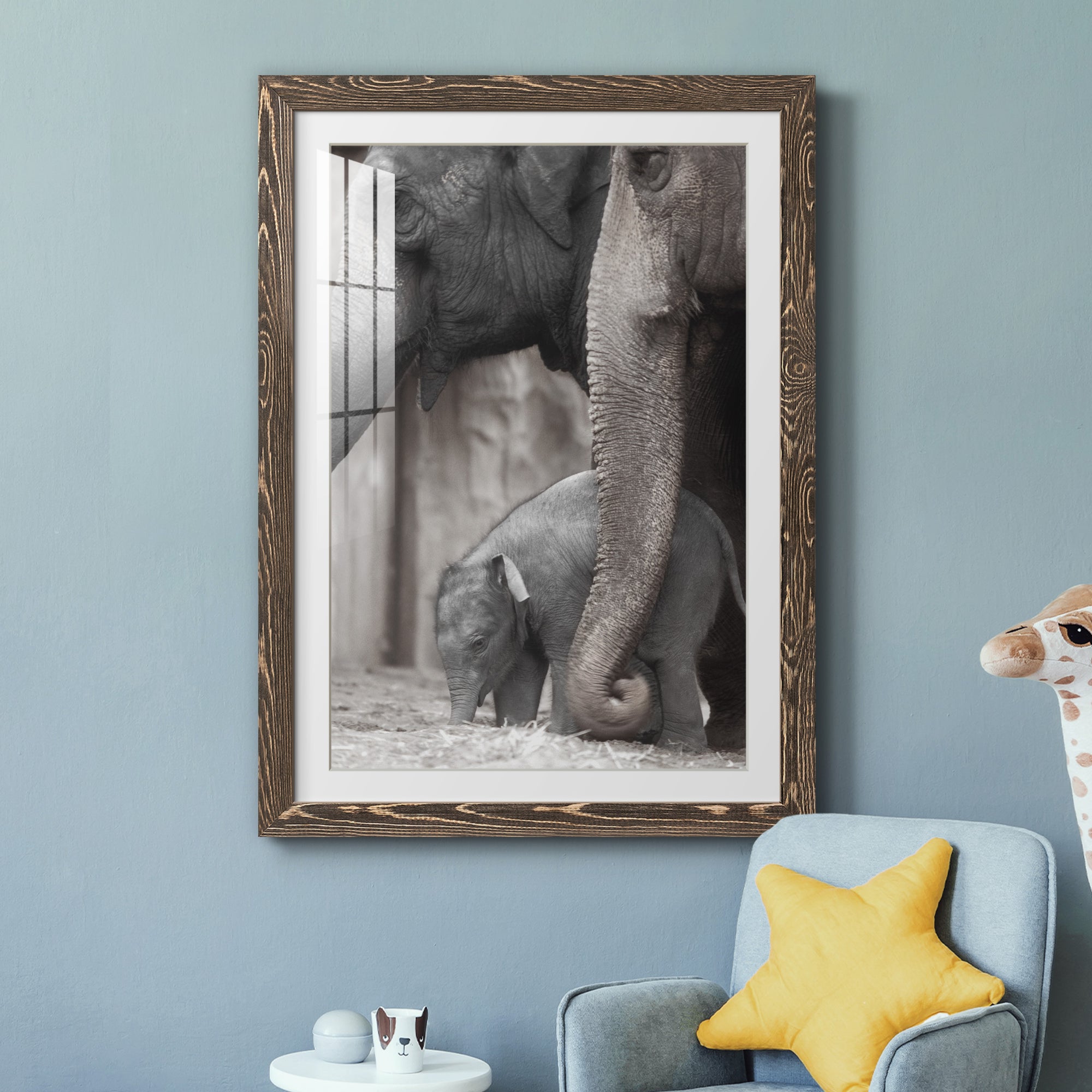 Family Moment - Barnwood Framed Art Print