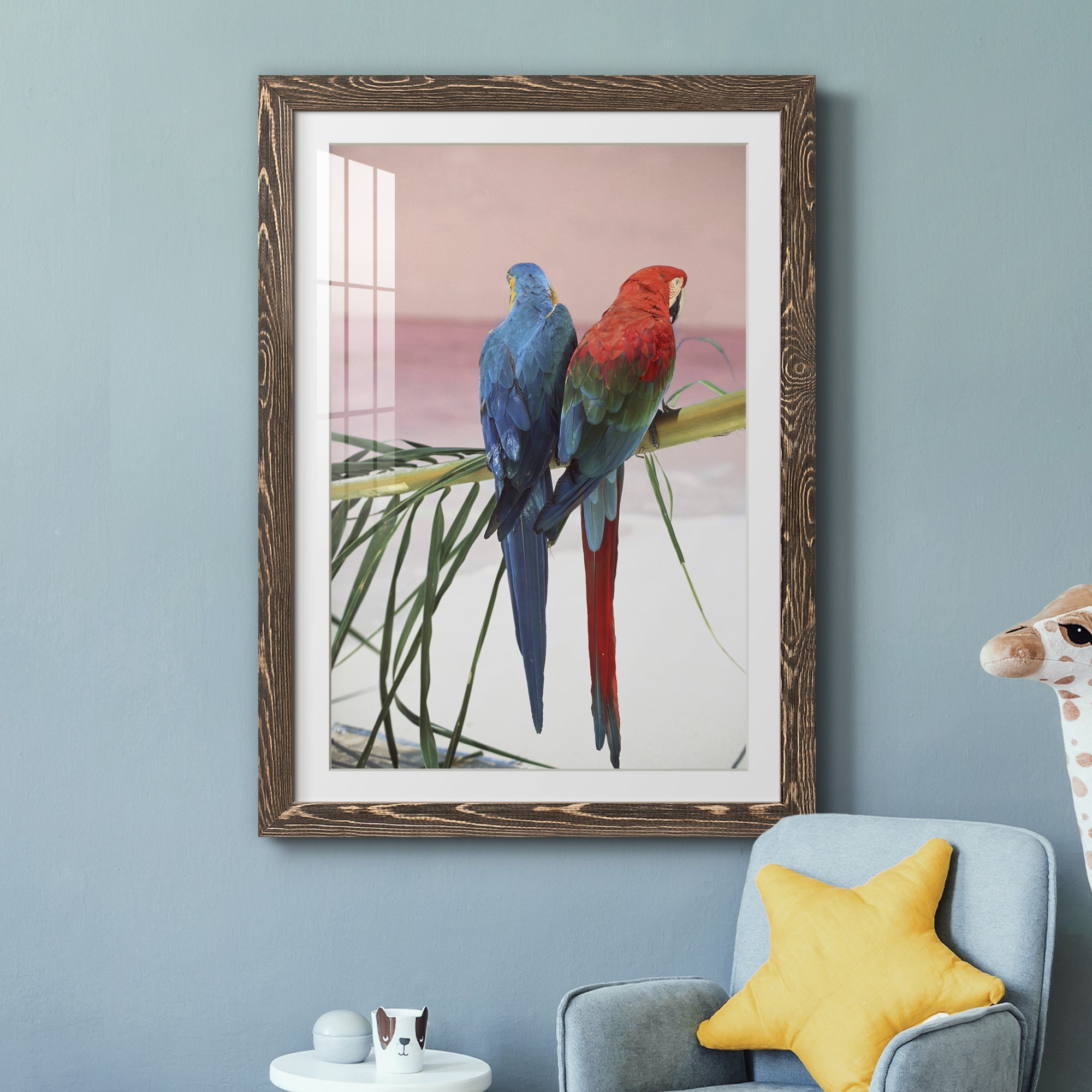 Palm Parrots - Barnwood