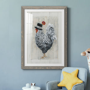 Sunday Best Rooster - Barnwood Framed Art Print