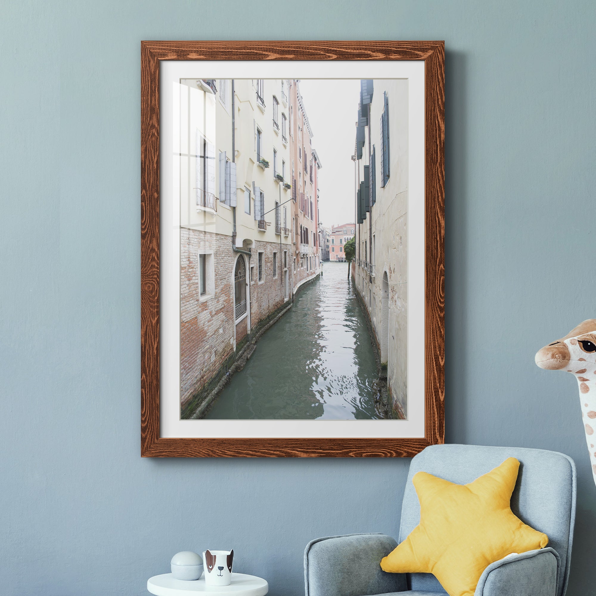 Venice Canal II - Premium Framed Print - Distressed Barnwood Frame - Ready to Hang
