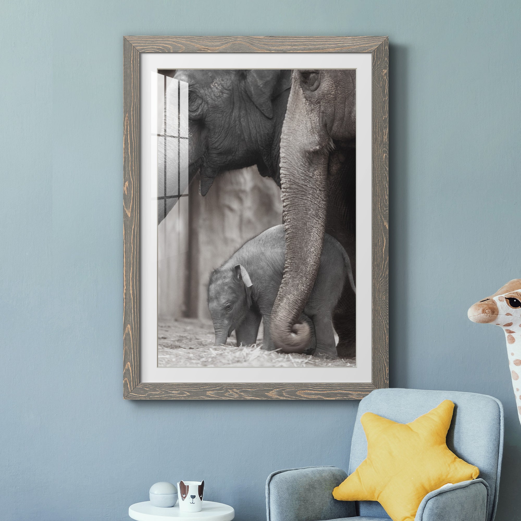 Family Moment - Barnwood Framed Art Print