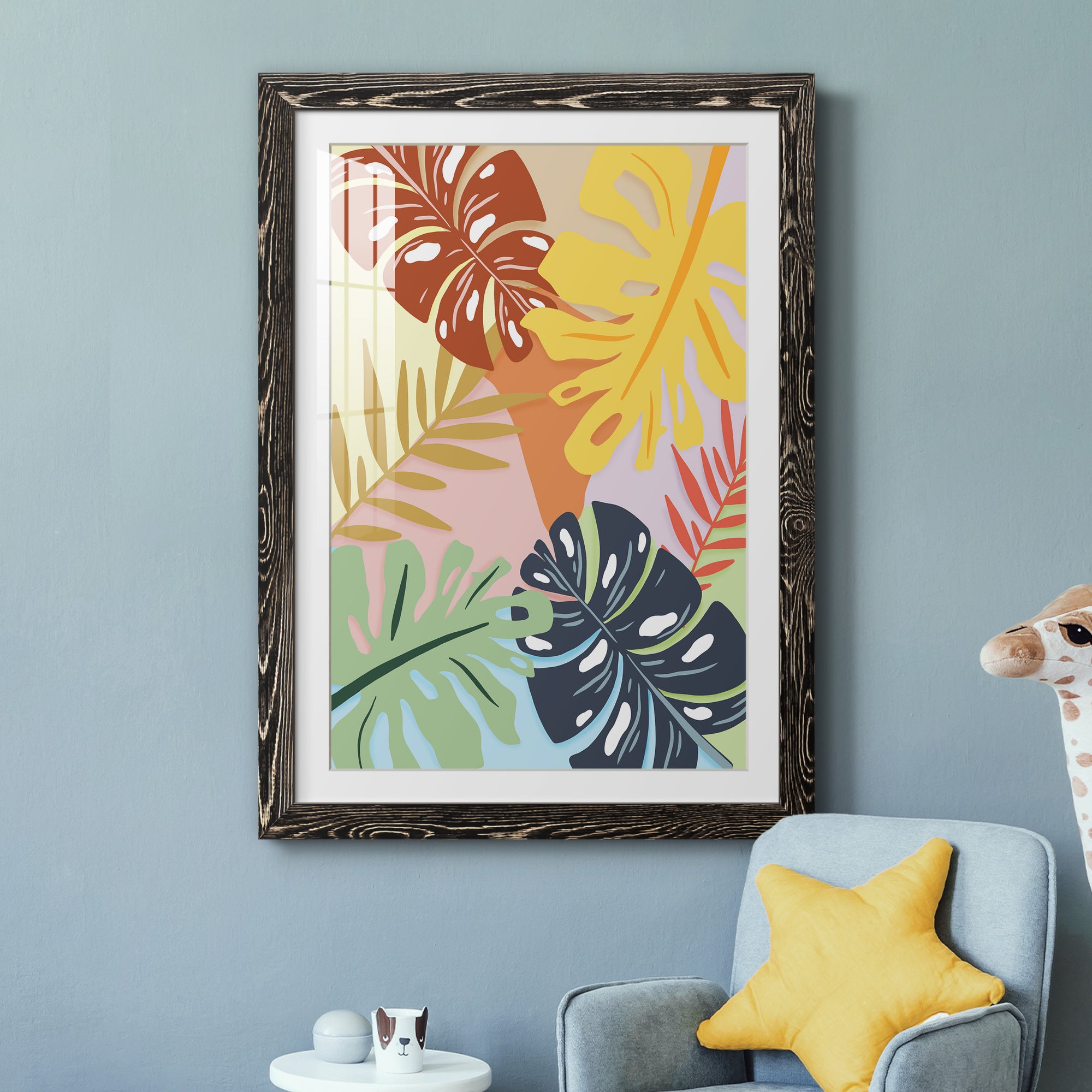 Tropical Foliage II - Premium Framed Print - Distressed Barnwood Frame - Ready to Hang