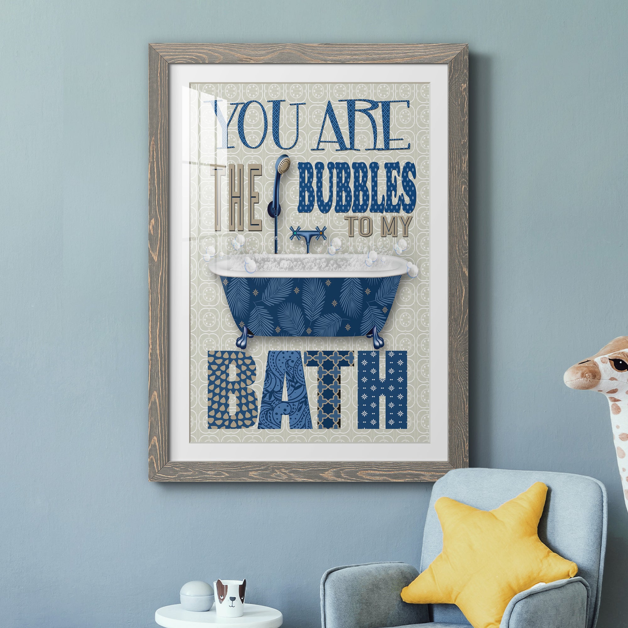 Bubble Bath - Premium Framed Print - Distressed Barnwood Frame - Ready to Hang