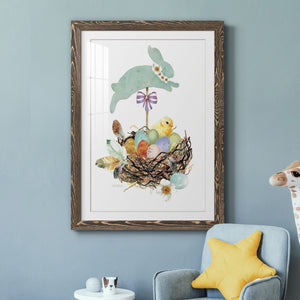Bunny Hop - Barnwood Framed Art Print