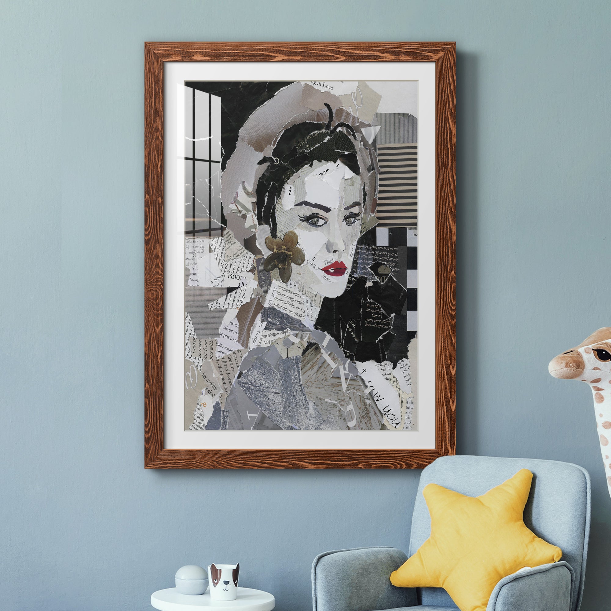 Runway Pause - Barnwood Framed Art Print