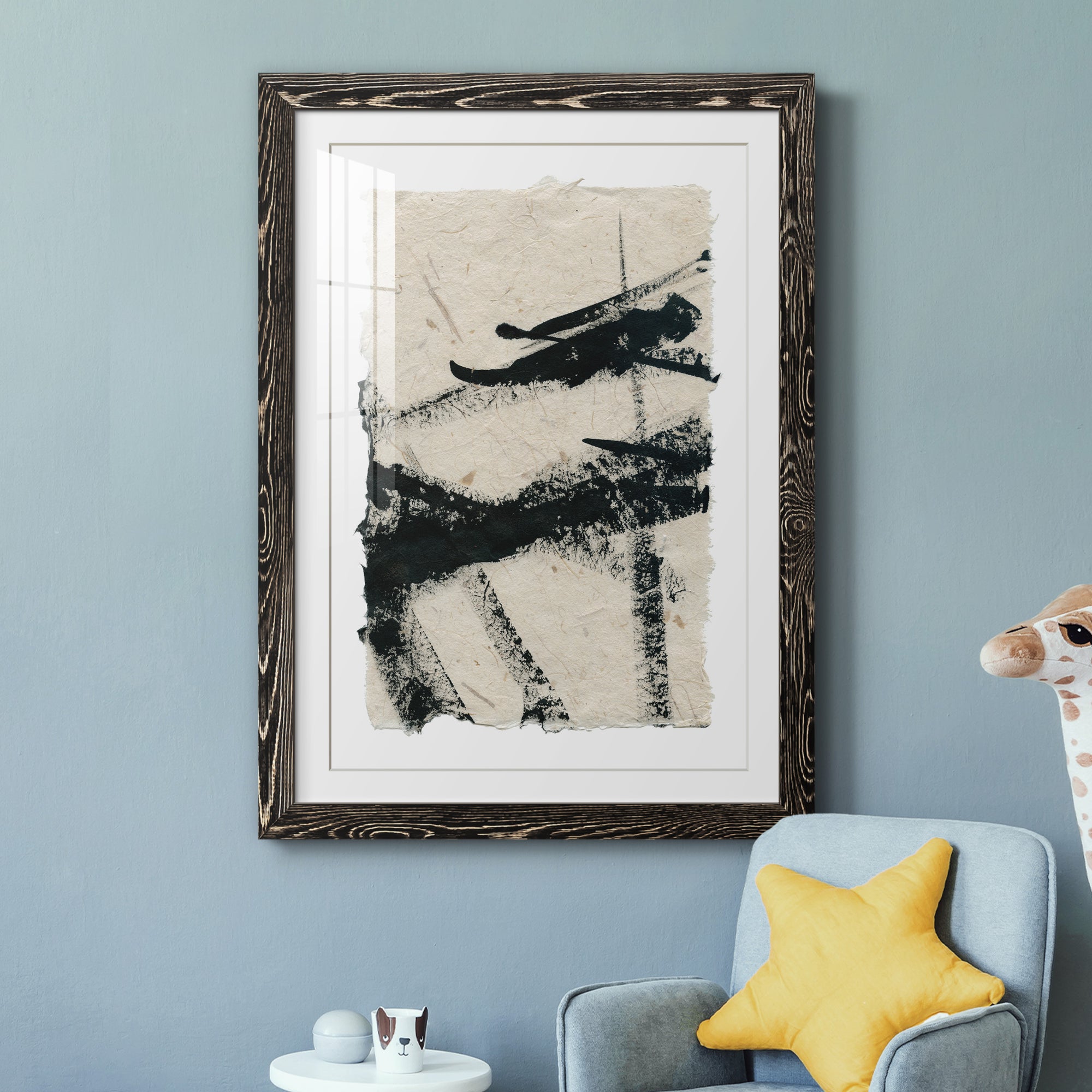 Lines Crossed II - Premium Framed Print - Distressed Barnwood Frame - Ready to Hang