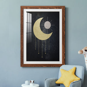 Jeweled Moon - Premium Framed Print - Distressed Barnwood Frame - Ready to Hang