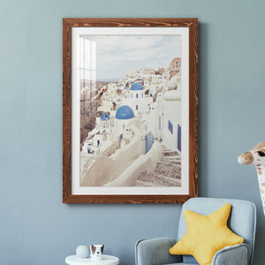 Santorini - Premium Framed Print - Distressed Barnwood Frame - Ready to Hang