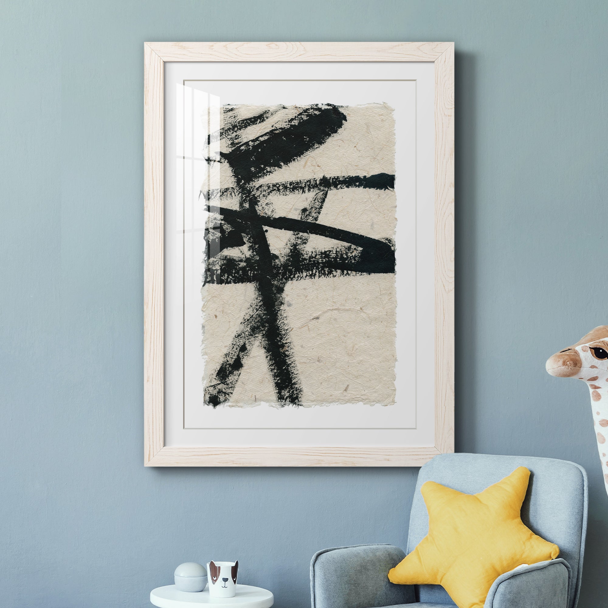 Lines Crossed III - Premium Framed Print - Distressed Barnwood Frame - Ready to Hang