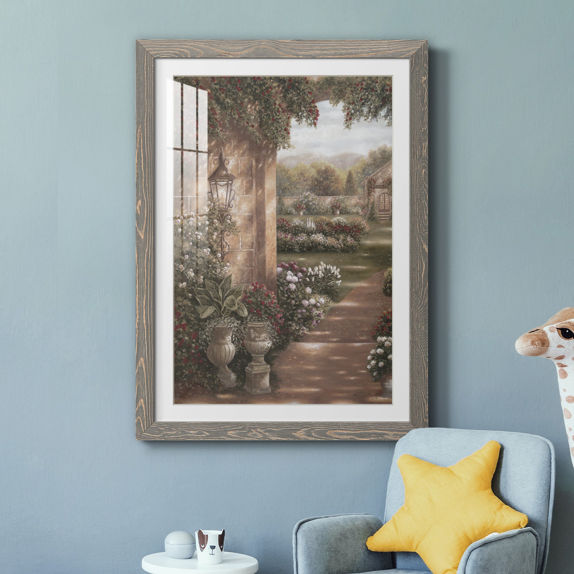 Evening in the Conservatory - Barnwood Framed Art Print