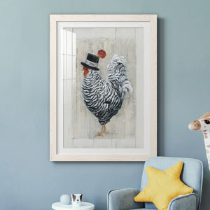 Sunday Best Rooster - Barnwood Framed Art Print