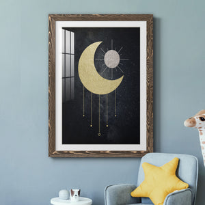Jeweled Moon - Premium Framed Print - Distressed Barnwood Frame - Ready to Hang