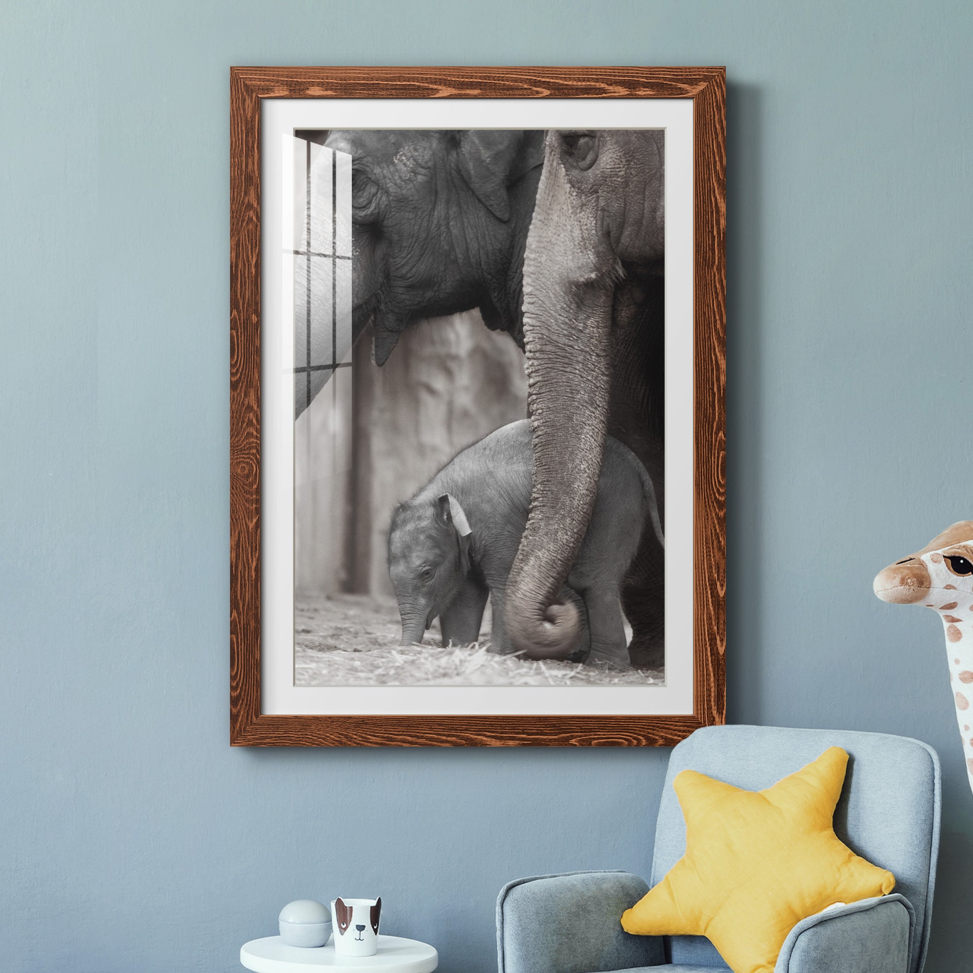 Family Moment - Barnwood Framed Art Print