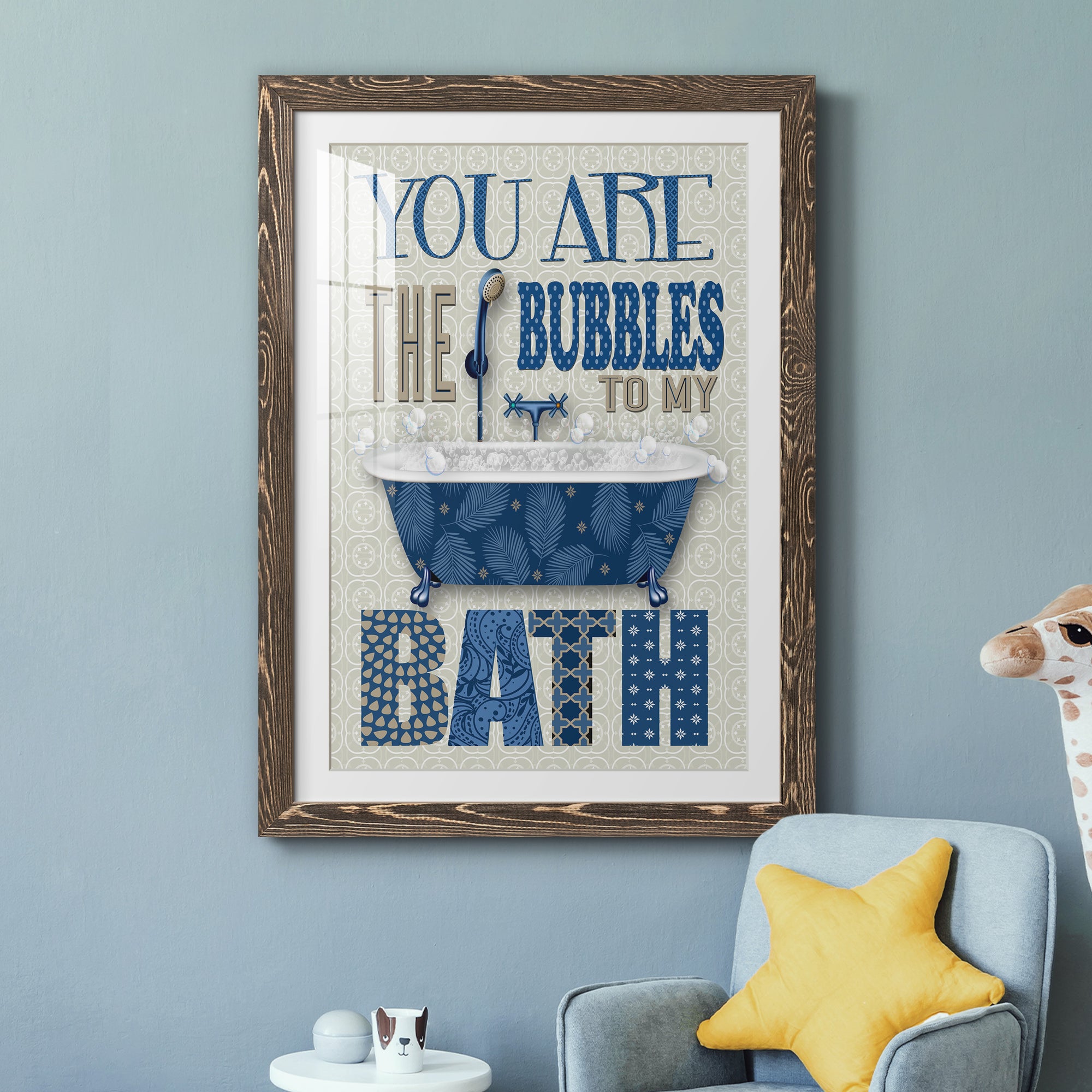 Bubble Bath - Premium Framed Print - Distressed Barnwood Frame - Ready to Hang