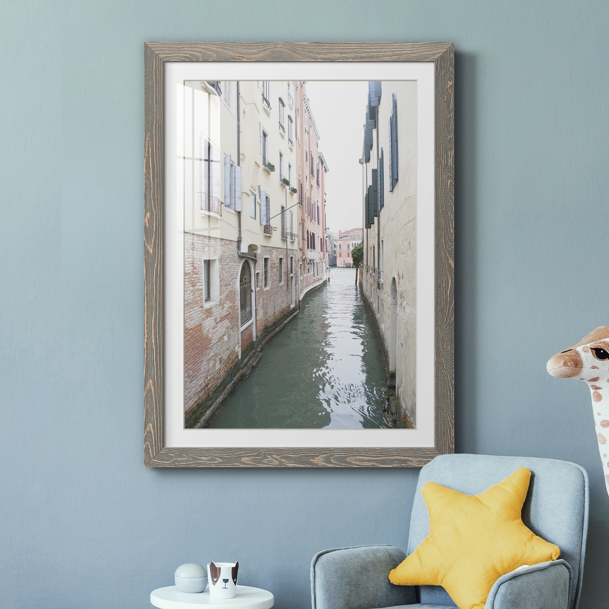 Venice Canal II - Premium Framed Print - Distressed Barnwood Frame - Ready to Hang