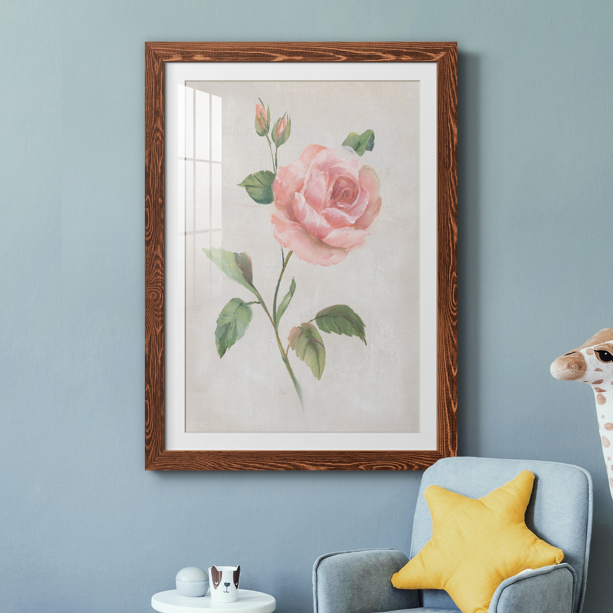 Grandiflora I - Barnwood Framed Art Print