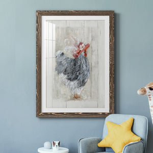 Sunday Best Hen - Barnwood Framed Art Print