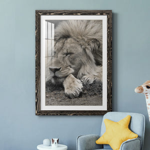 Sleepy Afternoon in Masai Mara - Barnwood Framed Art Print