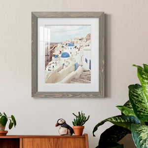 Santorini - Premium Framed Print - Distressed Barnwood Frame - Ready to Hang