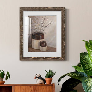 Pussywillows & Spring - Barnwood Framed Art Print