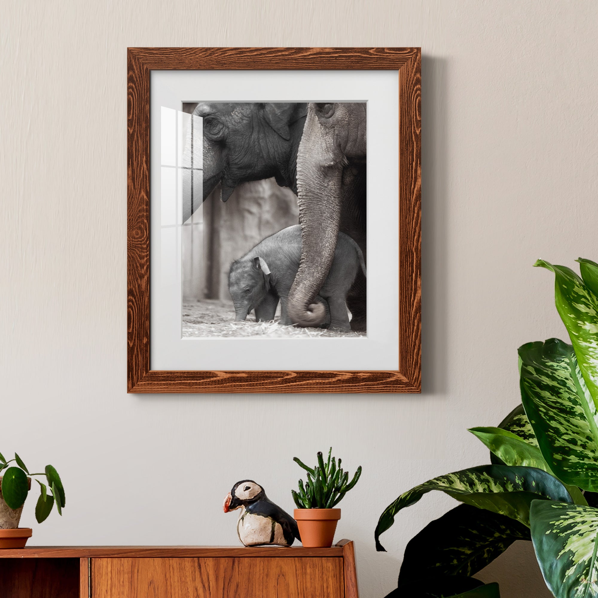Family Moment - Barnwood Framed Art Print
