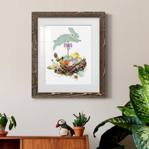 Bunny Hop - Barnwood Framed Art Print