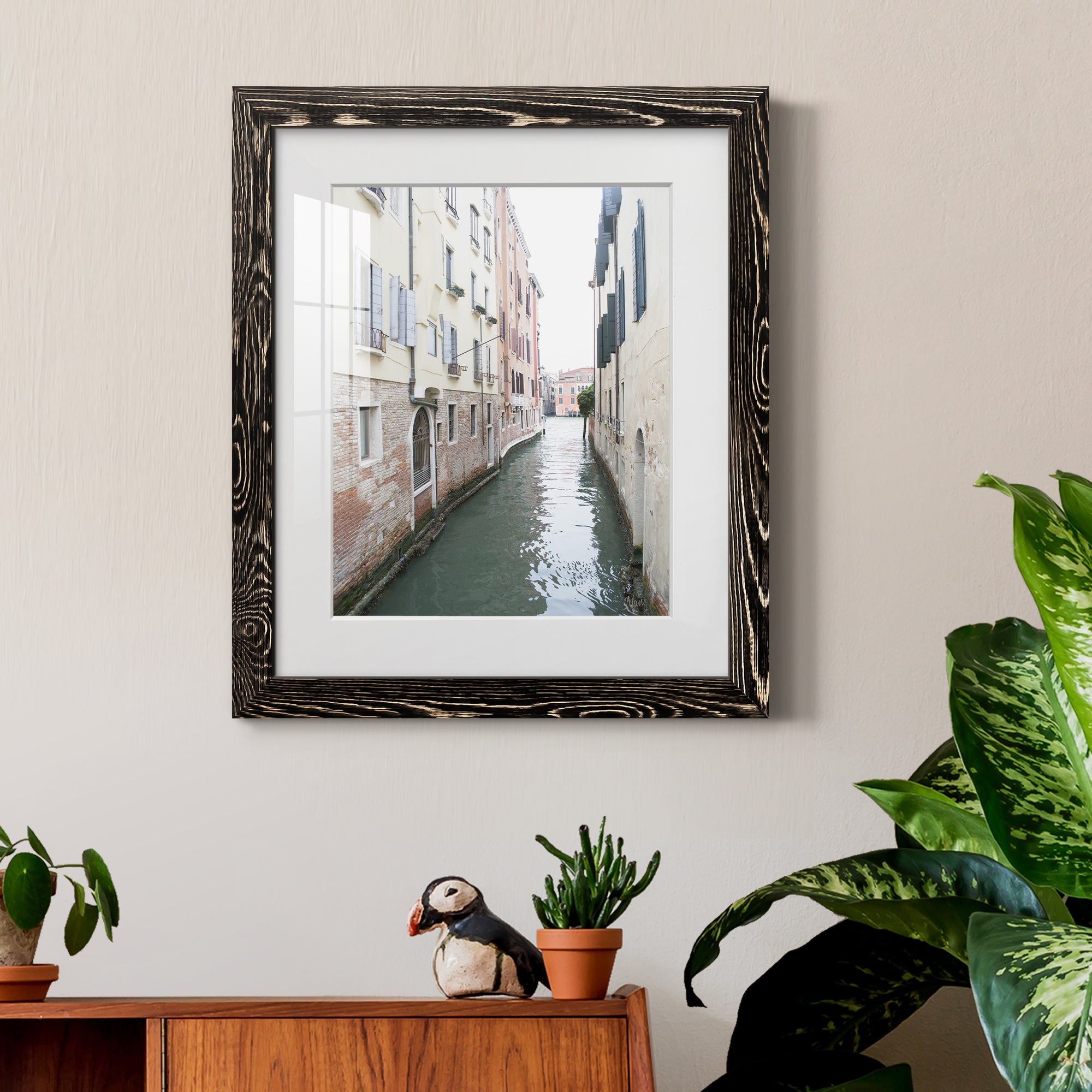 Venice Canal II - Premium Framed Print - Distressed Barnwood Frame - Ready to Hang
