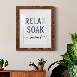Relax Soak Unwind - Barnwood Framed Art Print