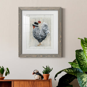 Sunday Best Rooster - Barnwood Framed Art Print