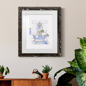 Sketchy Bath I - Premium Framed Print - Distressed Barnwood Frame - Ready to Hang