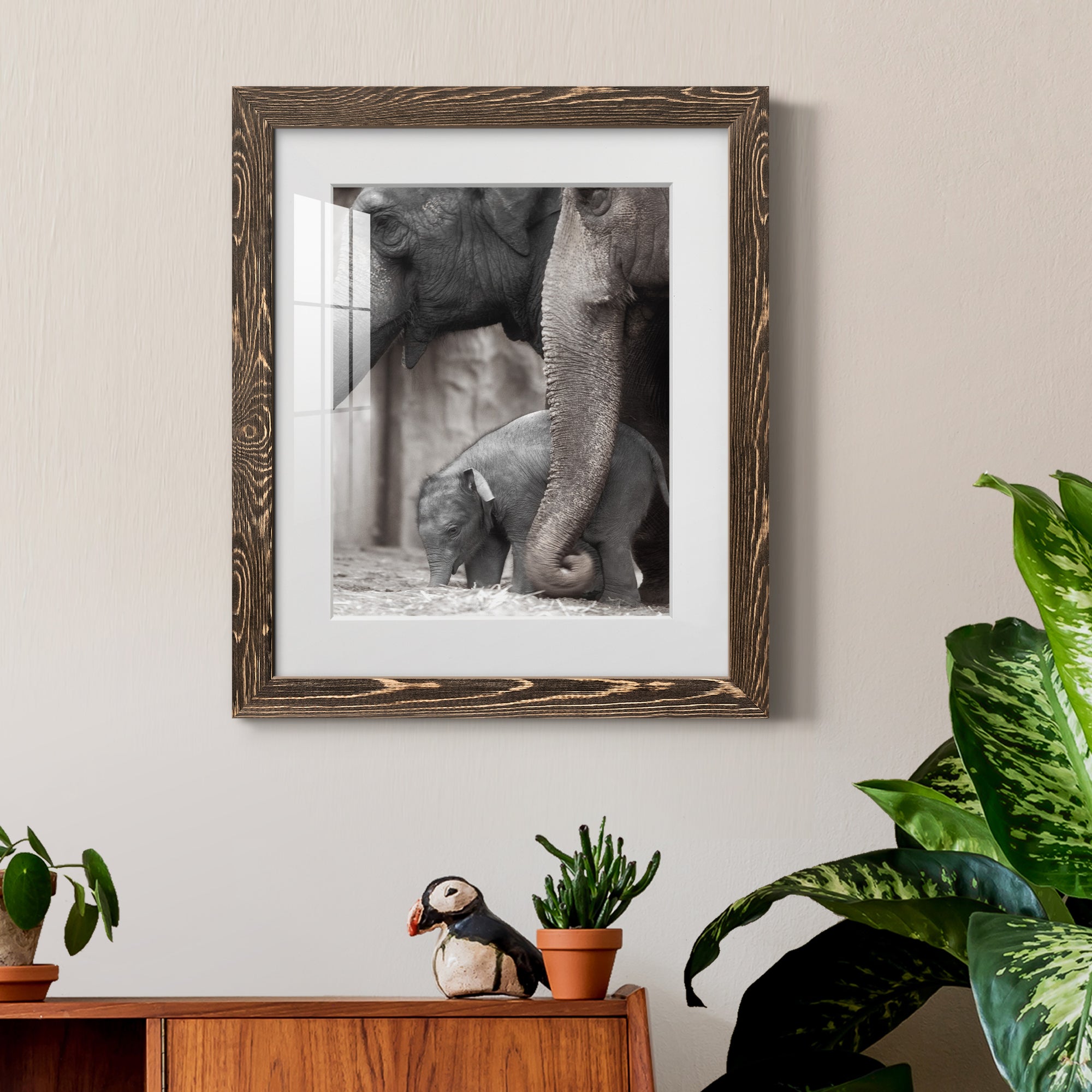 Family Moment - Barnwood Framed Art Print