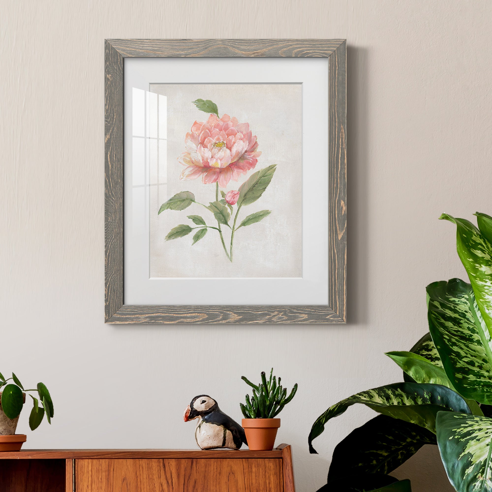 Grandiflora III - Barnwood Framed Art Print