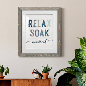Relax Soak Unwind - Barnwood Framed Art Print
