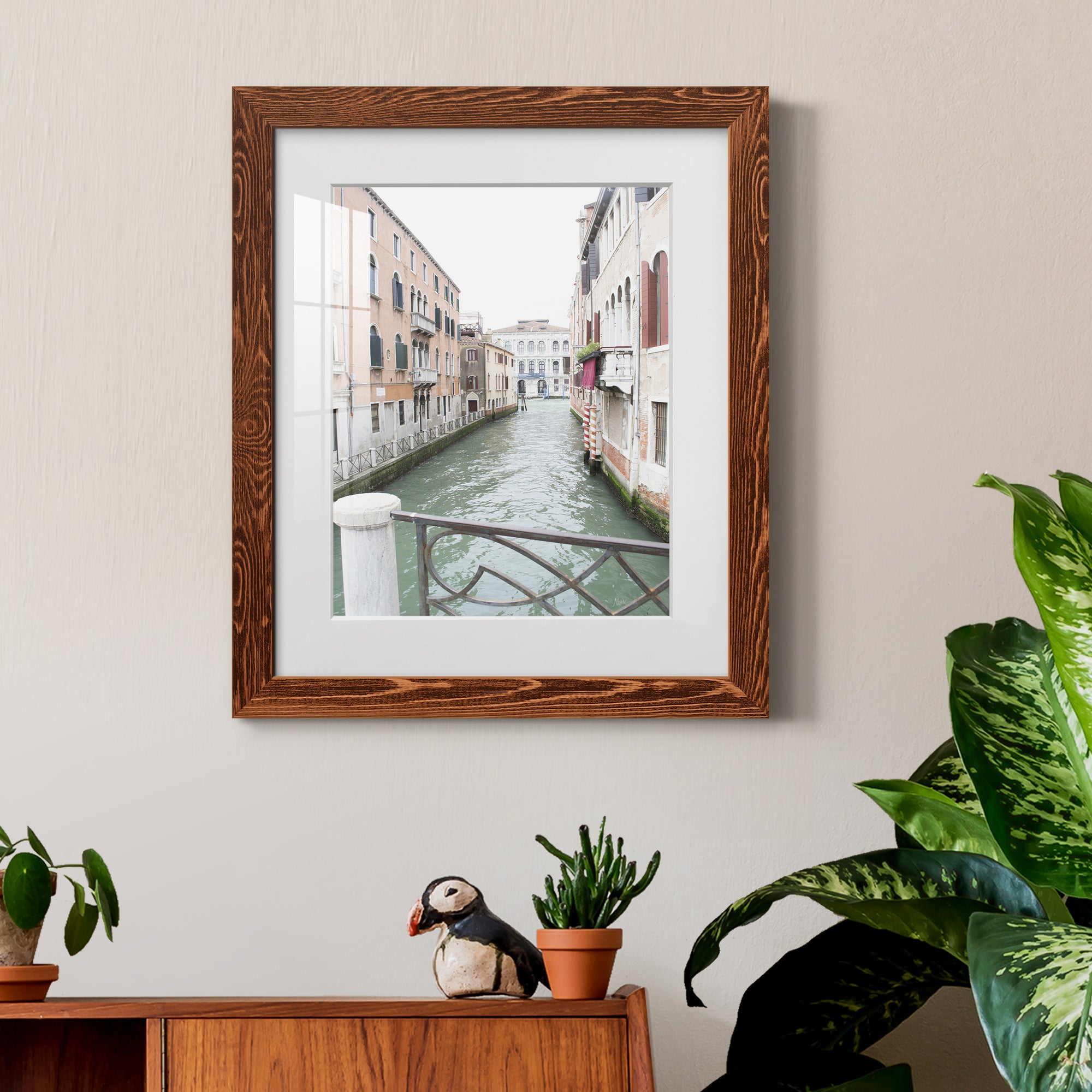 Venice Canal I - Premium Framed Print - Distressed Barnwood Frame - Ready to Hang