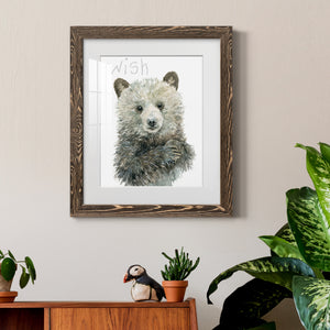 Forest Fur Baby Bear - Premium Framed Print - Distressed Barnwood Frame - Ready to Hang