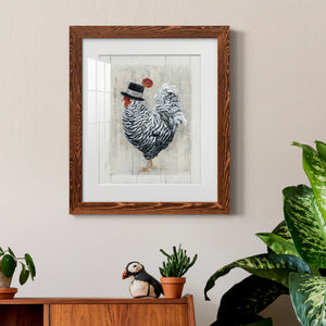 Sunday Best Rooster - Barnwood Framed Art Print