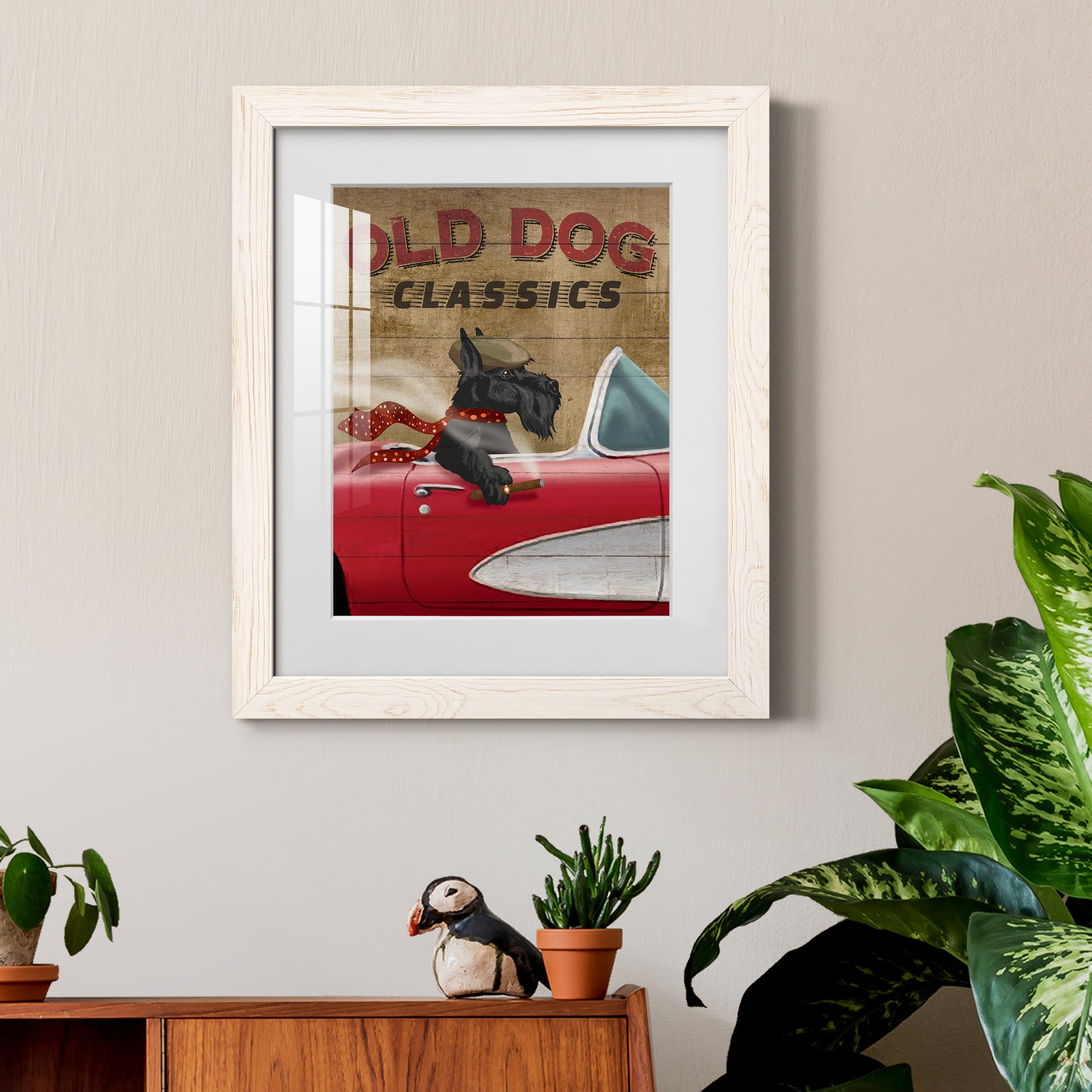 Old Dog Classics - Premium Framed Print - Distressed Barnwood Frame - Ready to Hang