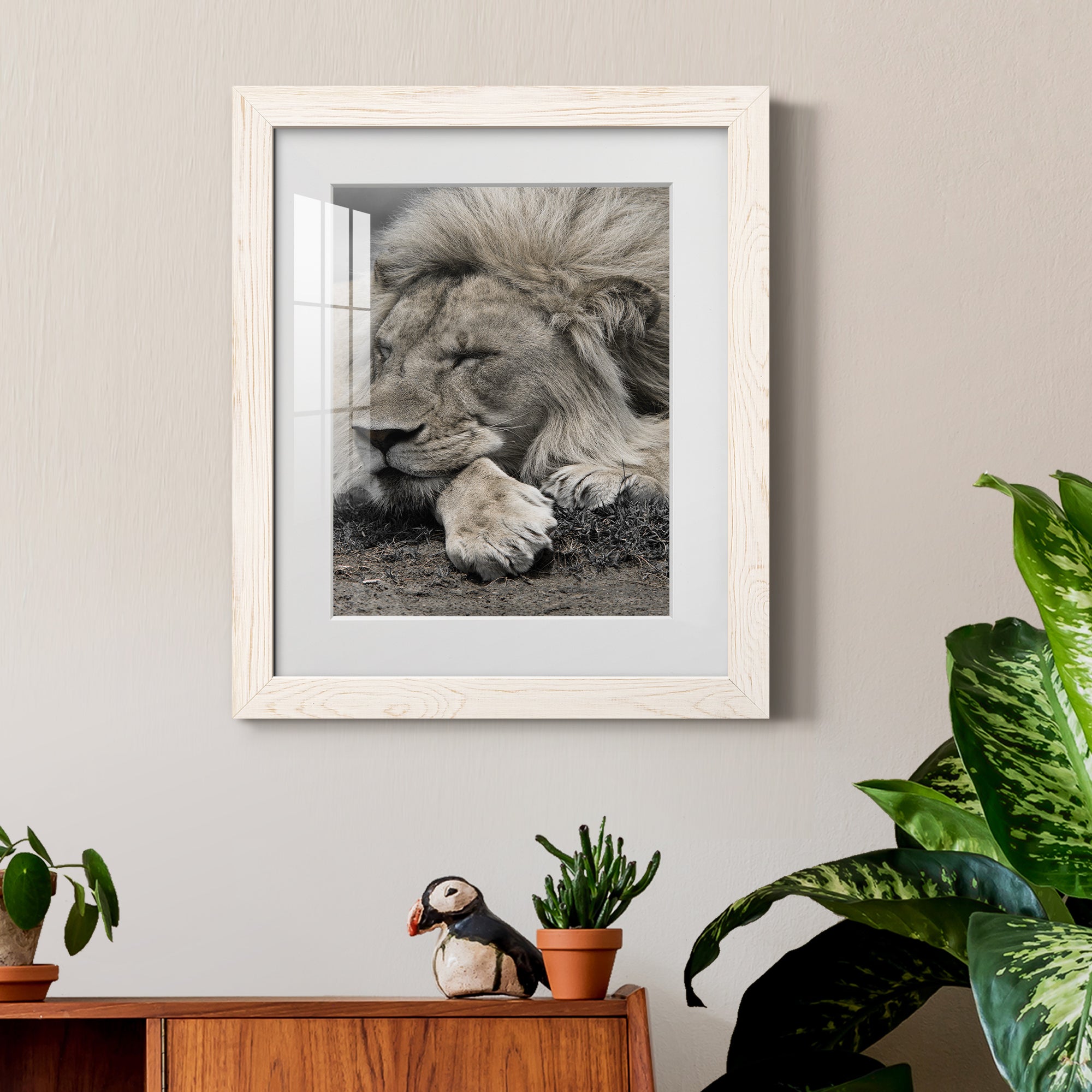 Sleepy Afternoon in Masai Mara - Barnwood Framed Art Print