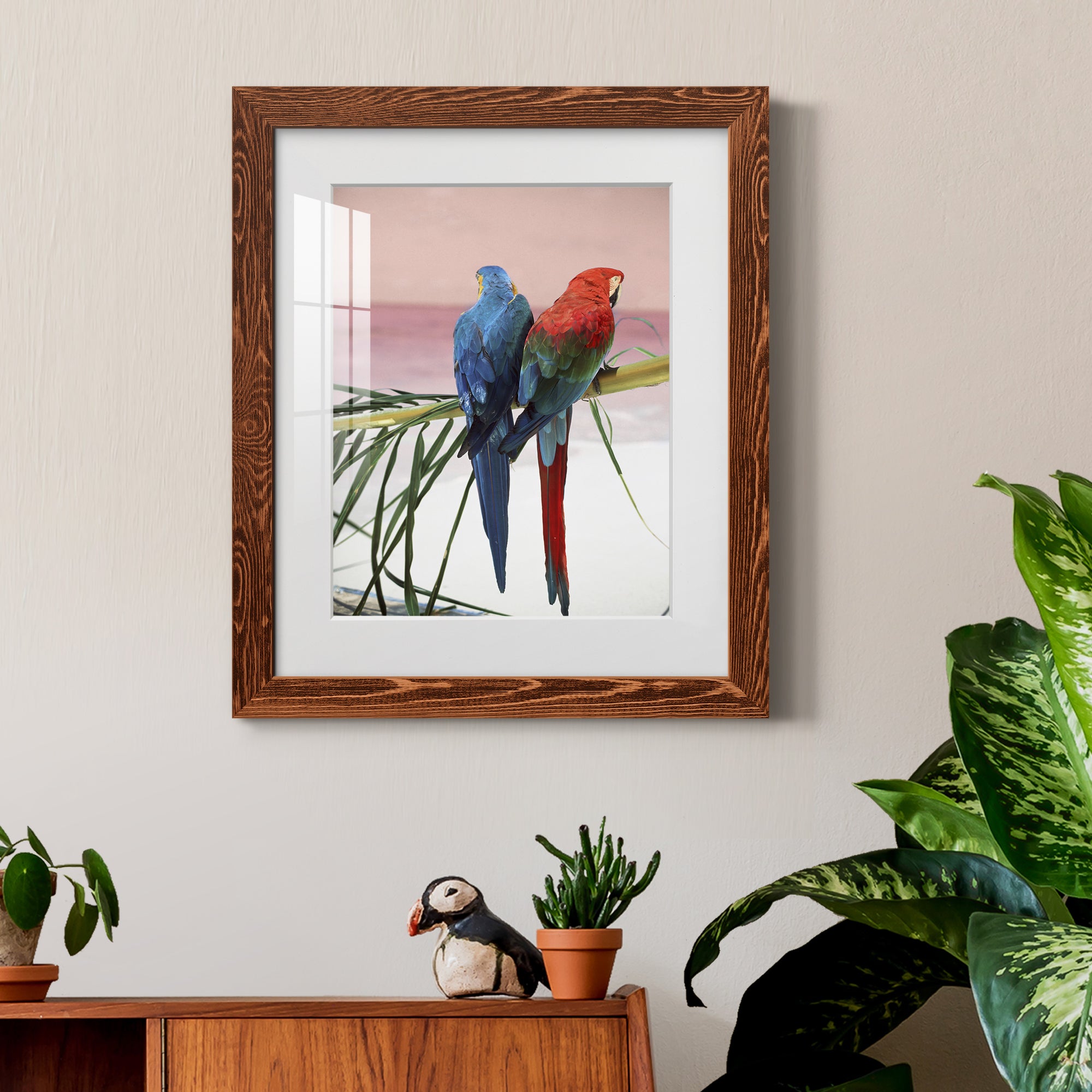 Palm Parrots - Barnwood