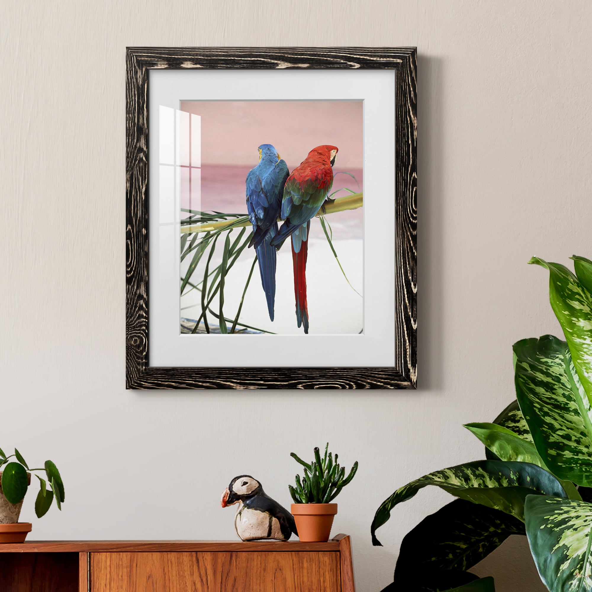 Palm Parrots - Barnwood