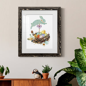 Bunny Hop - Barnwood Framed Art Print