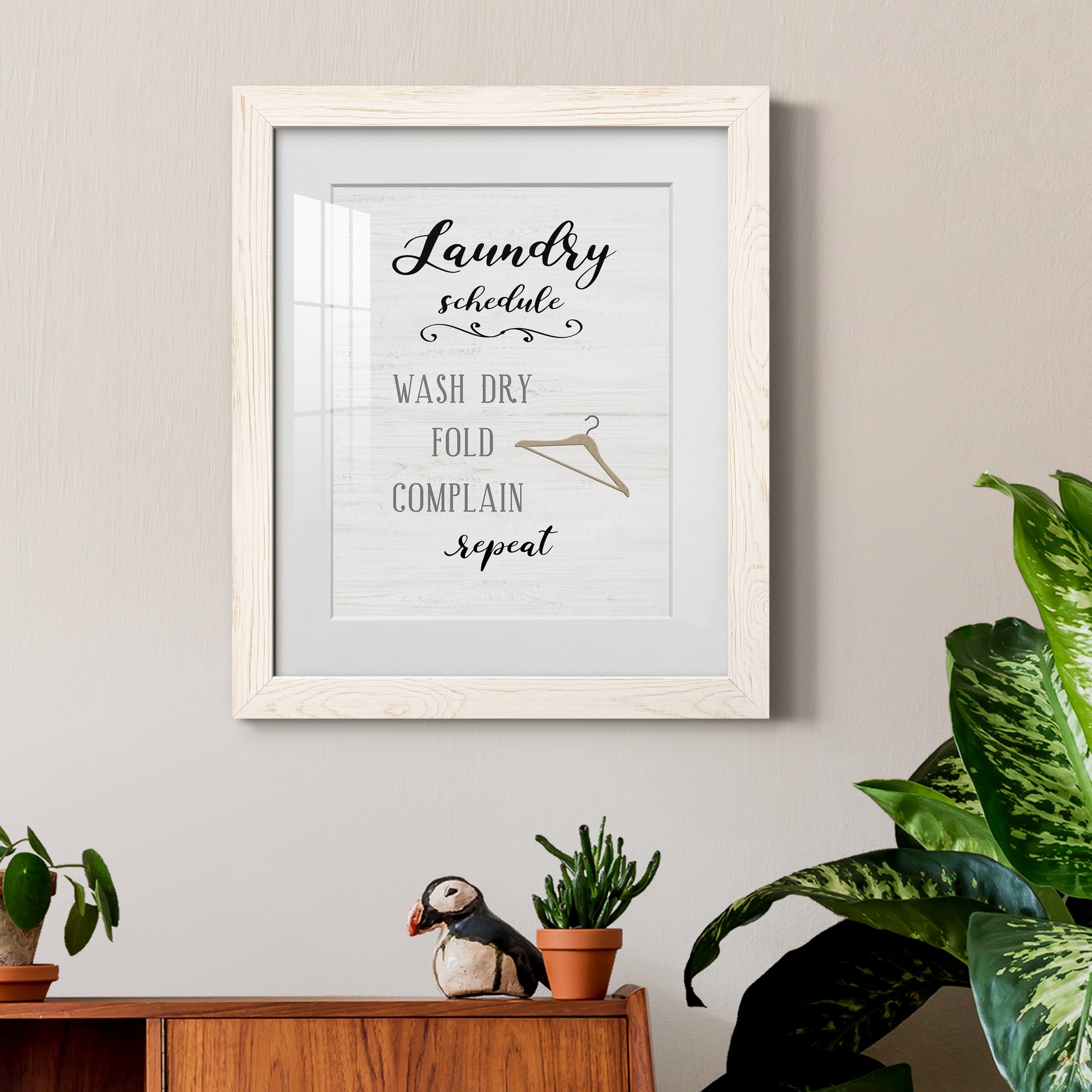 Laundry Complain - Premium Framed Print - Distressed Barnwood Frame - Ready to Hang